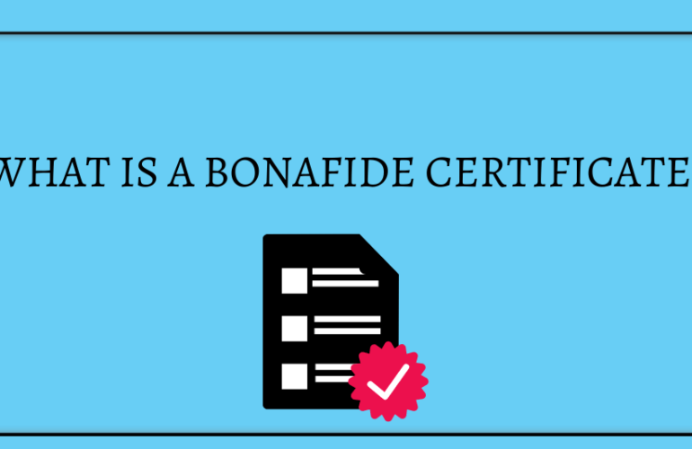 what is a bonafide certificate